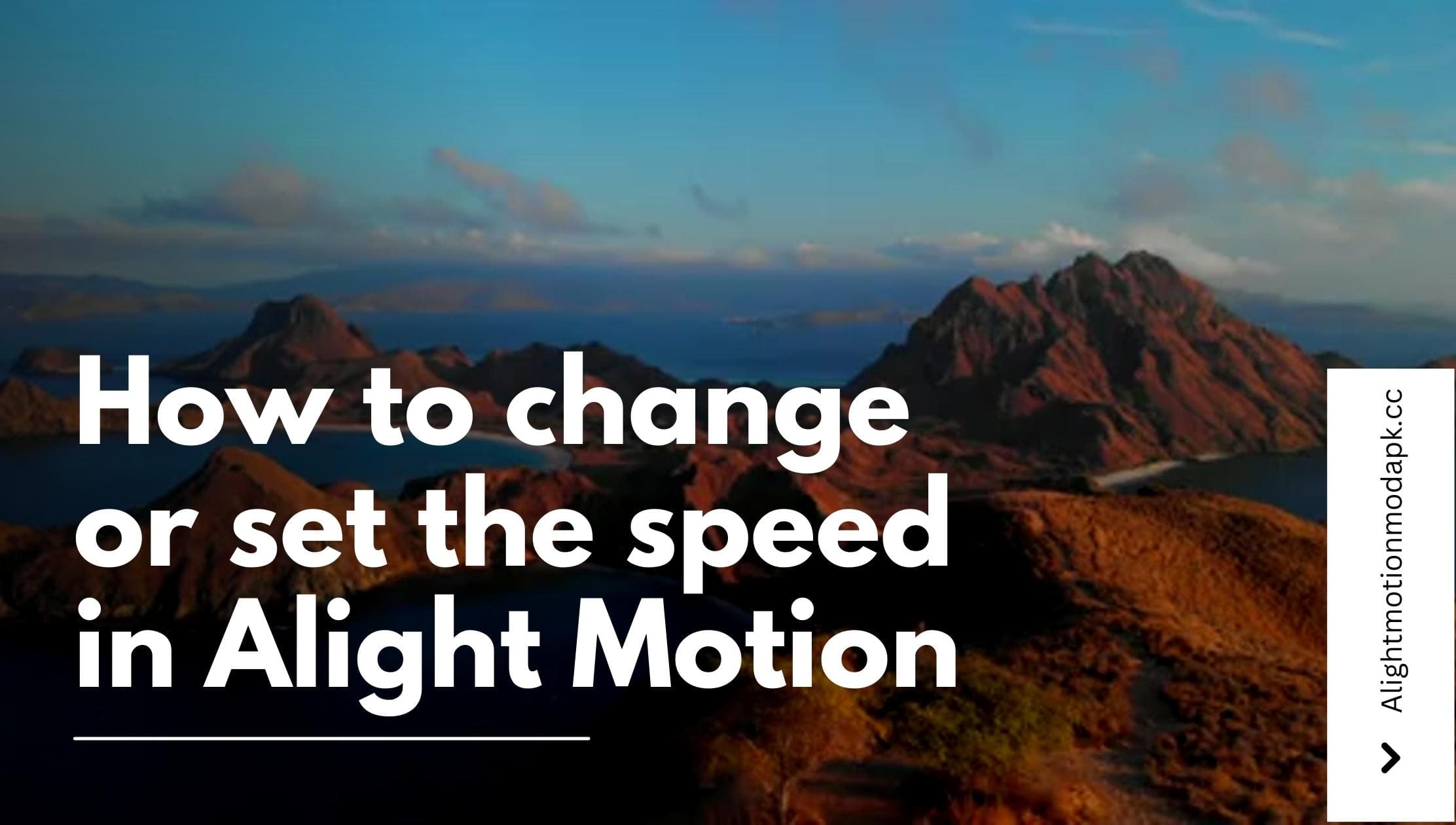 How to change or set the speed in Alight Motion
